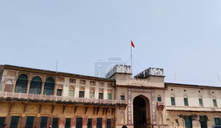 Photo for Architecture of Ramnagar Fort on the banks of the ganges in Varanasi, India. - Royalty Free Image
