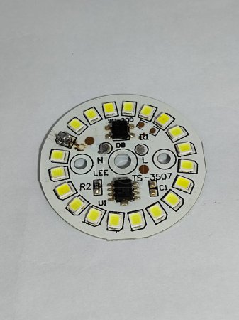 Photo for Old LED bulb with warm and cold light with 3-chip SMD LEDs - Royalty Free Image