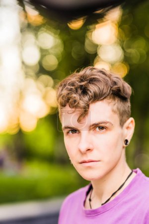 Photo for Transgender mid person lgbtq. gender identity self confidence diverse appearance. - Royalty Free Image