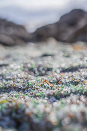 Téléchargez les photos : Érosion polie déchets écologie dommages est un lieu célèbre pour l'environnement non recycler le sable. L'océan Costa da morte est nommé Galifornia. Texture milieux avec motif abstrait et pas de personnes - en image libre de droit