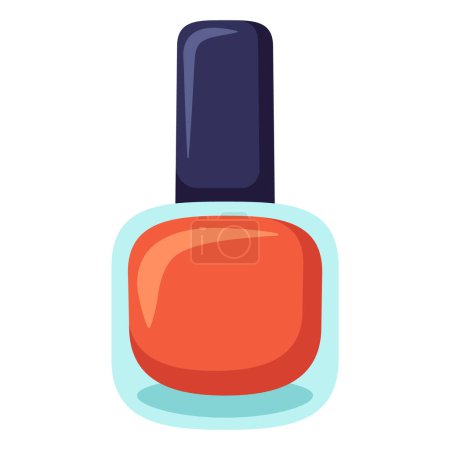 Bright nail polish. Gel polish for manicure in a bottle. Cartoon flat clipart
