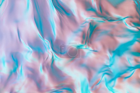 Mesmerizing abstract holographic background with fluid, liquid texture. Ideal for modern design projects, wallpapers, creative backdrops. Color gradient, y2k style, 2000s. Iridescent surface. 3D