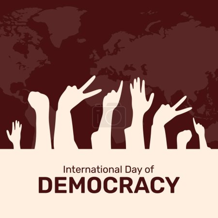Journée mondiale de la démocratie illustration vectorielle.