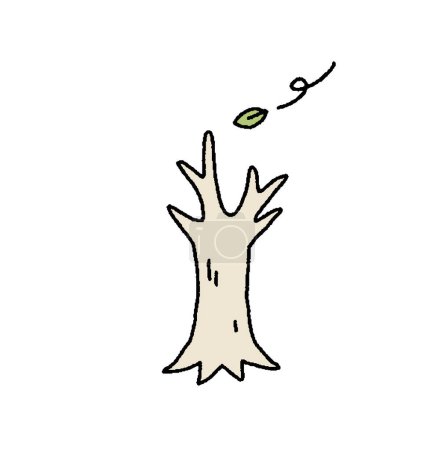 Simple touch Illustration of a dead tree