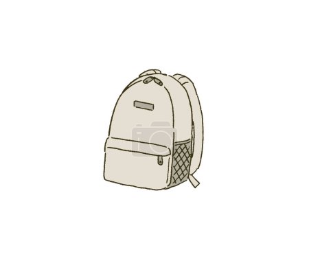 Simple backpack illustration set with casual touch