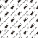Stag Beetles Bug Vector Graphic Art Seamless Pattern can be use for background and apparel design