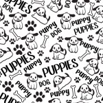 Parade Puppy Love Seamless Vector Pattern can be use for background and apparel design