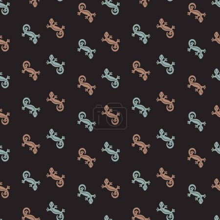 Ilustración de Gecko gatear en el patrón de vectores de pared se puede utilizar para el diseño de fondo y ropa - Imagen libre de derechos
