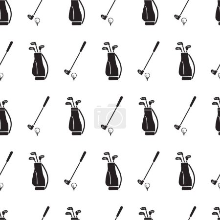 Silent Swing Golf Bags and Balls Pattern can be use for background and apparel design