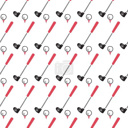 Ready to Swing Golf Sticks and Balls Pattern can be use for background and apparel design