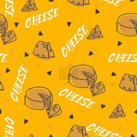 Cheese Artisan Dairy Delight Vector Pattern can be use for background and apparel design