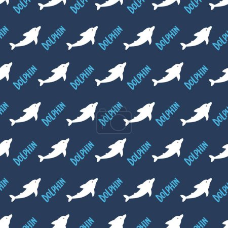 Dancing Dolphins Aquatic Joy Jumping Sea Pattern can be use for background and apparel design