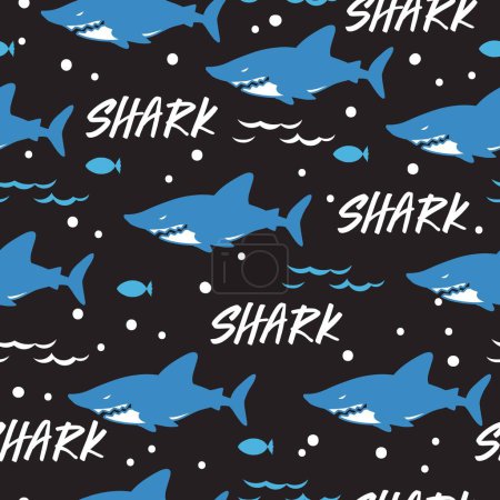 Ocean Terror Dangerous Shark Abstract Motiv kann für Hintergrund und Bekleidungsdesign verwendet werden