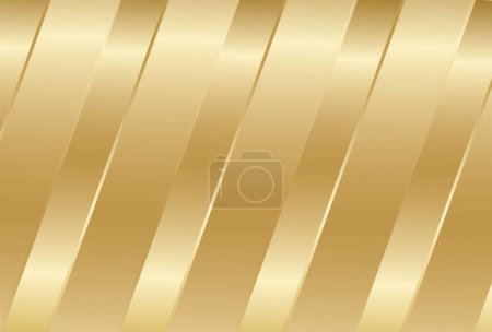 Ilustración de Fondo dorado con rayas oblicuas voluminosas - Imagen libre de derechos