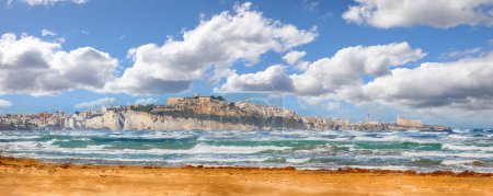 Photo for Attractive view on Vieste and Pizzomunno beach, Gargano peninsula, Apulia, southern Italy, Europe. - Royalty Free Image
