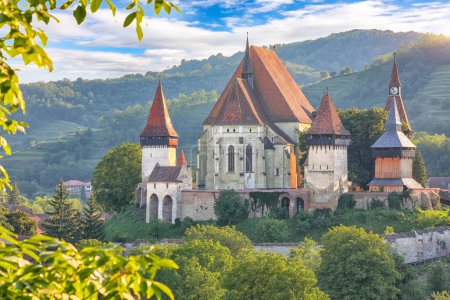 Amazing medieval architecture of Biertan fortified Saxon church in Romania protected by Unesco World Heritage Site.  Location: Biertan, Sibiu county, Romania, Europe