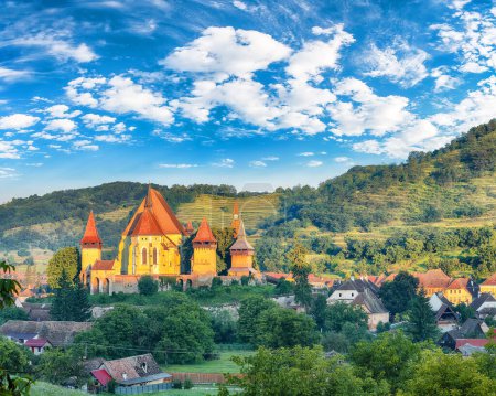 Increíble arquitectura medieval de la iglesia sajona fortificada Biertan en Rumania protegida por el Patrimonio de la Humanidad de la Unesco. Ubicación: Biertan, condado de Sibiu, Rumania, Europa