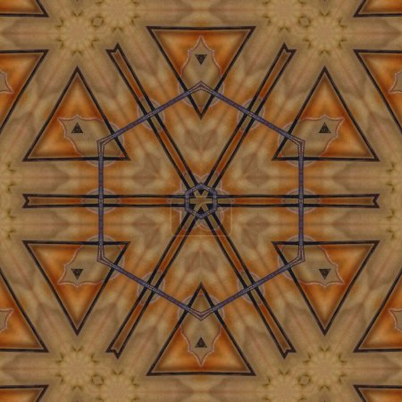 Photo for Vintage pattern design for Moroccan textile print. Turkish fashion for floor tiles and carpet. Traditional mystic background design. Arabesque ethnic texture. Geometric stripe as digital textile print - Royalty Free Image