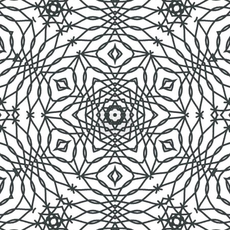 Artwork for practicing color fill up. Doodle work sample for learning purpose. Coloring book page for kindergarten school students. Mandala colouring for traditional festive decoration