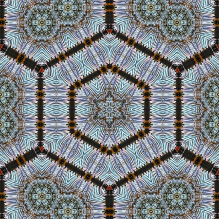 Photo for Pattern for background design. Turkish fashion for floor tiles and carpet. Arabesque ethnic rugs texture. Geometric stripe ornament cover photo. Repeated pattern design for Moroccan textile print - Royalty Free Image
