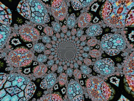 Photo for Pattern design for the background. 3d illustration for wallpaper and theme. interior decoration idea. new trendy embroidery and batik concept. mosaic floor. print work for t shirt - Royalty Free Image