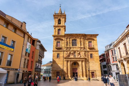 Photo for Oviedo, Spain, March 20, 2023: Town Hall Square of the monumental city of Oviedo in Spain - Royalty Free Image