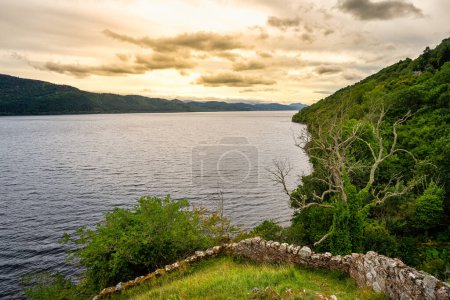 Photo for Sunset over Loch Ness, famous for its monster Nessie, in Scotland - Royalty Free Image
