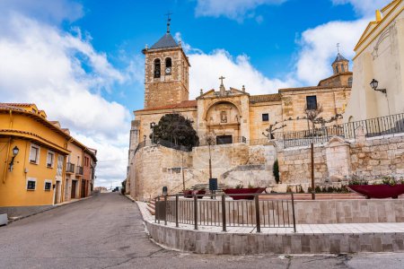 Old stone church in the surroundings of the city of Aranda de Duero, Castilla Leon