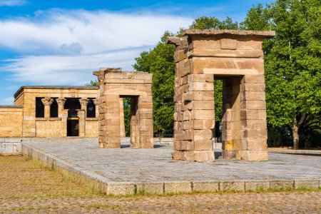 Egyptian Temple of Debod in the city of Madrid, a monument of great value and antiquity