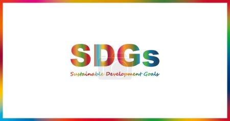SDGs image gradation frame, vector
