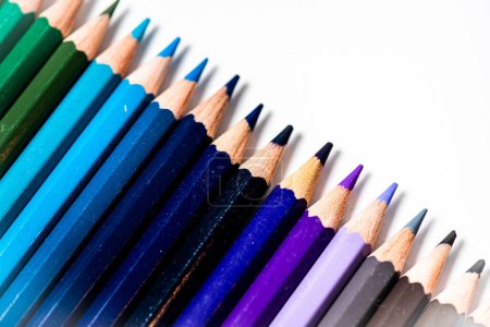 Photo for Colored pencils on white background - Royalty Free Image