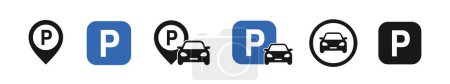 Icon-Set für das Parken. Vektor EPS 10