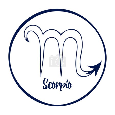 Foto de Hand drawn Zodiak signs. White Scorpio zodiac icons on a white background. Astrological symbols of the zodiac. Vedic astrology - Imagen libre de derechos