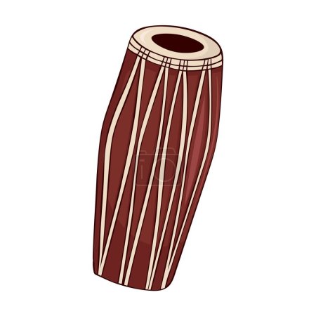 Foto de Ilustración vectorial de mrdanga indio de dos caras tambor khol tocado con las palmas y los dedos de ambas manos - Imagen libre de derechos