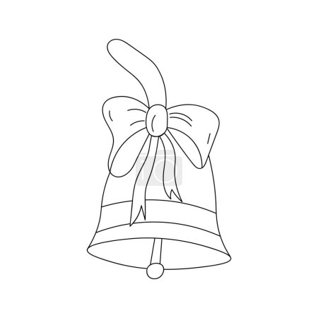 Illustration for Flat icon of hand bell vector illustration - Royalty Free Image