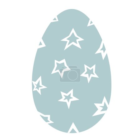 Egg illustration. Simple vector easter egg. One egg