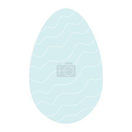 Egg illustration. Simple vector easter egg. One egg