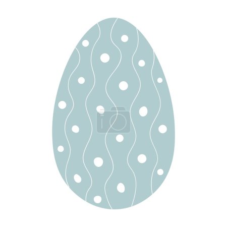 Eierillustration. Einfaches Vektor-Osterei. Ein Ei
