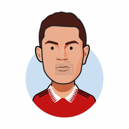 Ilustración de Jugadores de fútbol Ronaldo. Copa del Mundo. Imagen vectorial - Imagen libre de derechos