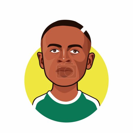 Illustration for Sadio Man  Senegal national team World Cup. Vector image - Royalty Free Image
