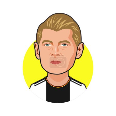 Illustration for Toni Kroos Germany national team World Cup. Vector image - Royalty Free Image