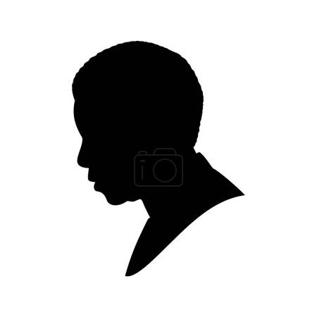 Ilustración de Nelson Mandela Silhouette. Imagen vectorial. - Imagen libre de derechos