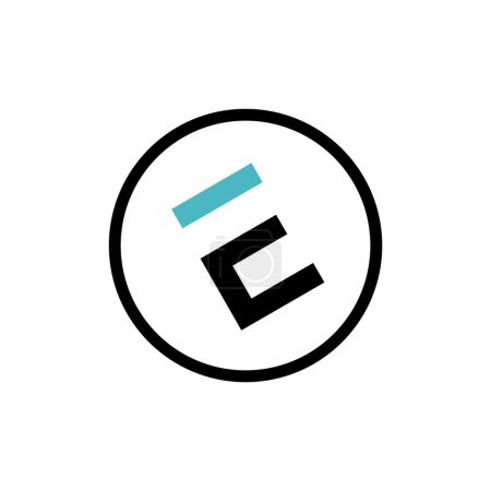 Illustration for Initial E logo design. Vector image - Royalty Free Image