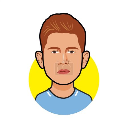 Illustration for Kevin De Bruyne  Manchester city soccer players. World Cup. Vector image - Royalty Free Image