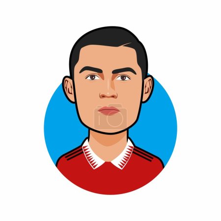 Ilustración de Christiano Ronaldo Jugadores de fútbol. Imagen vectorial - Imagen libre de derechos