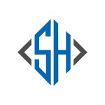Initial SH logo design. Vector image