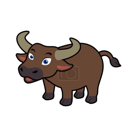 Illustration for Carabao on a white background. Vector image. - Royalty Free Image