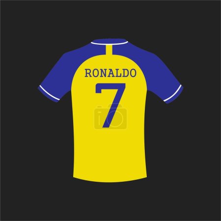 Ilustración de Camiseta Ronaldo Al Nassr. Imagen vectorial - Imagen libre de derechos