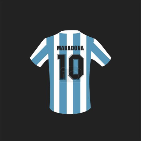 Illustration for Maradona jersey. Vector image - Royalty Free Image