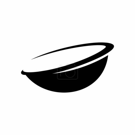 Illustration for Bowl icon logo. Vector image - Royalty Free Image
